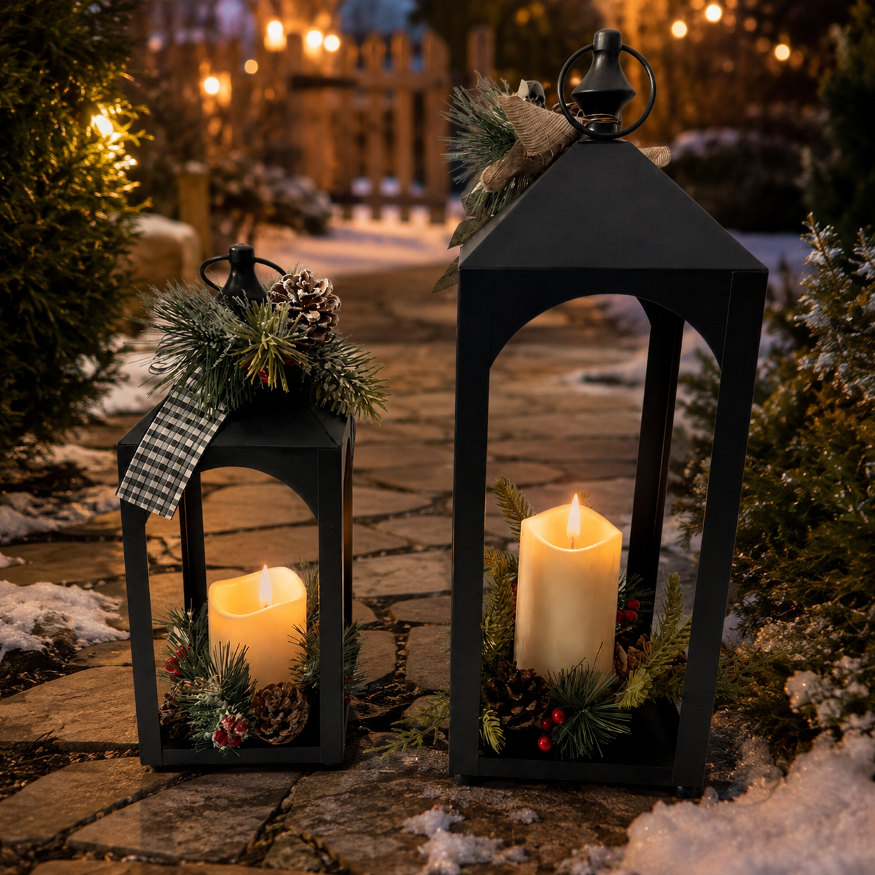 IN-XMAS0006-inton-metal-BLACK christmas candle lantern
