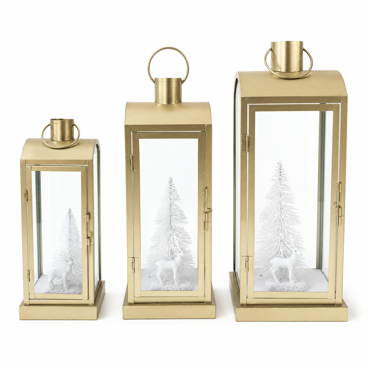 IN-XMAS0010 -inton-metal-GOLD christmas candle lantern