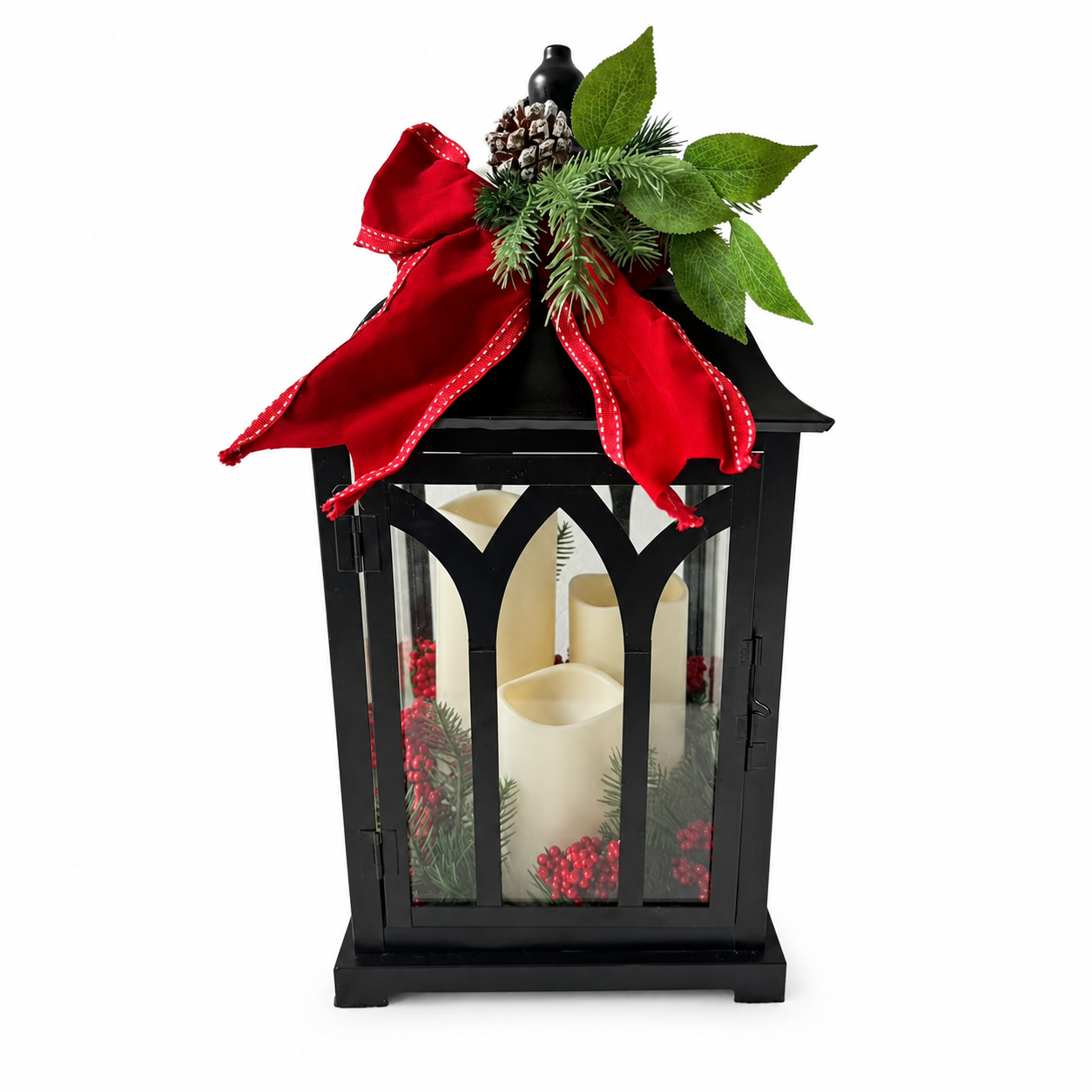 IN-XMAS0013-inton-metal-black- christmas lantern idea
