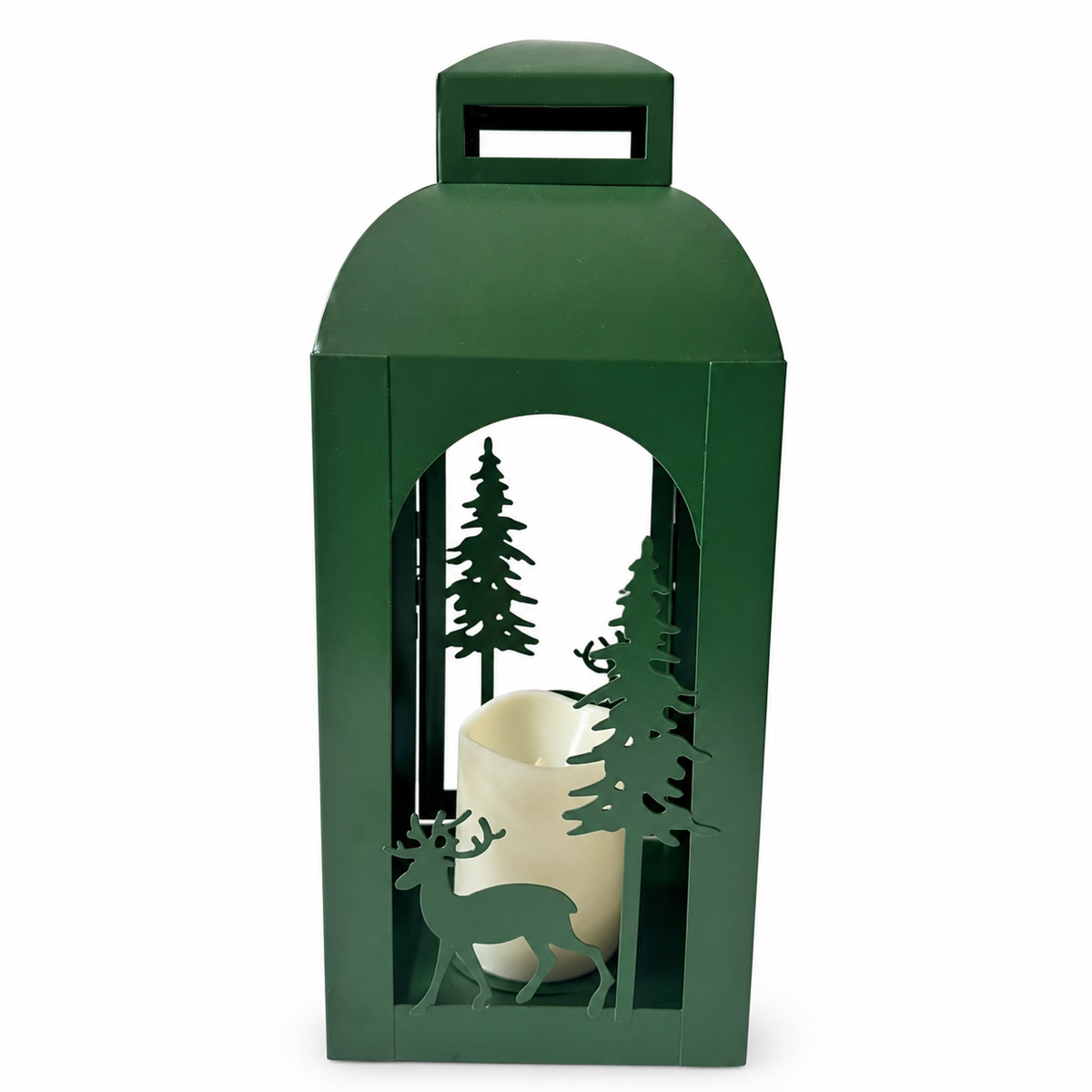 IN-XMAS0015-inton-metal-green-christmas  candle lantern